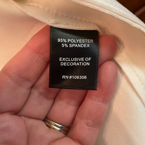 Off White Faux Suede Fringe Jacket with Sparkle Stud embellishments. - Picture 5 of 6